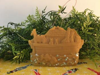 Noah's Ark Beeswax Art with Optional Glass