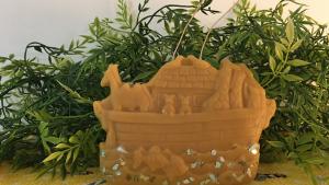 Noah&#39;s Ark Beeswax Art with Optional Glass