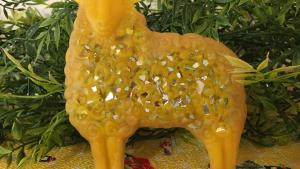 Beeswax Woolly Sheep with Glass or Beads