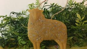 Beeswax Woolly Sheep with Glass or Beads