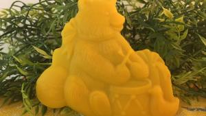 Beeswax Teddy Bear with Presents