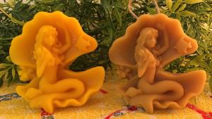 Beeswax Mermaid in a Conch Shell