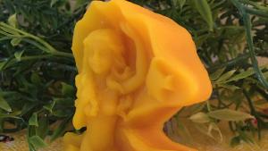 Beeswax Mermaid in a Conch Shell