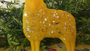 Beeswax Woolly Sheep with Glass or Beads