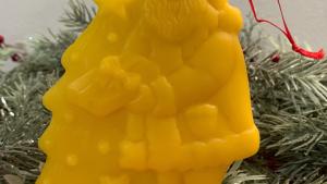 Beeswax Santa with Christmas Tree