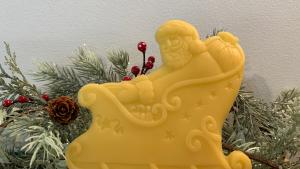 Beeswax Santa in Sleigh