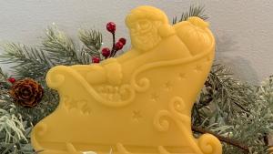 Beeswax Santa in Sleigh