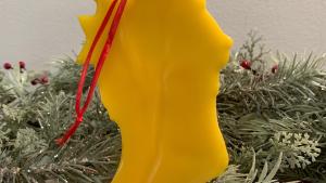 Beeswax Santa in a Stocking