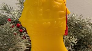 Beeswax Santa in a Stocking