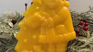 Beeswax Santa with Christmas Tree