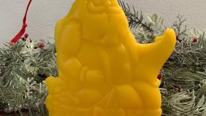 Beeswax Santa Checking his List