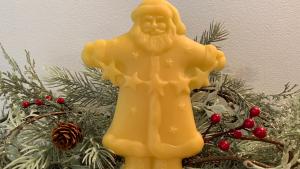 Beeswax Santa with Star Garland