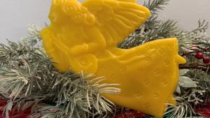 Beeswax Angel with Lute