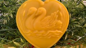 Beeswax Swan Song Heart Suncatcher