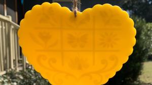 Beeswax Gardens of the Heart Suncatcher or Wall Art