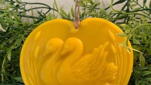 Beeswax Swan Song Heart Suncatcher