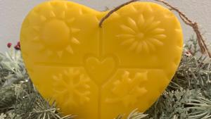 Beeswax Seasons of the Heart Suncatcher or Wall Art