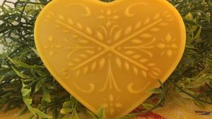 Beeswax Anniversary Heart Suncatcher