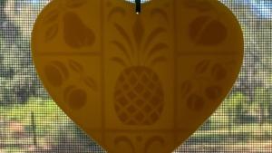 Hospitality Heart Suncatcher made with 100% Pure Beeswax