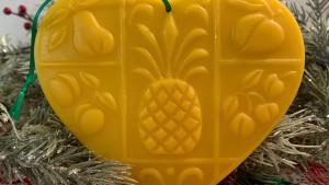 Hospitality Heart Suncatcher made with  100% Pure Beeswax