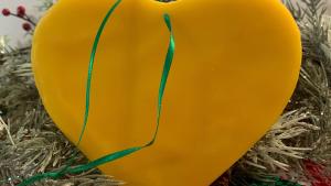 Hospitality Heart Suncatcher made with 100% Pure Beeswax