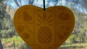 Hospitality Heart Suncatcher made with  100% Pure Beeswax