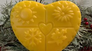 Beeswax Seasons of the Heart Suncatcher or Wall Art