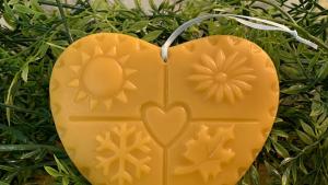 Beeswax Seasons of the Heart Suncatcher or Wall Art