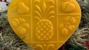 Hospitality Heart Suncatcher made with 100% Pure Beeswax