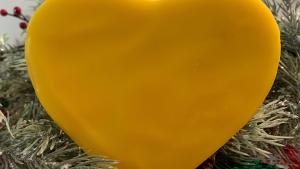 Hospitality Heart Suncatcher made with 100% Pure Beeswax