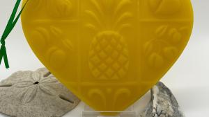 Hospitality Heart Suncatcher made with 100% Pure Beeswax
