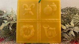 Beeswax Holiday Ornaments Wall Hanging or Plaque
