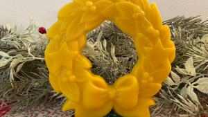 Beeswax Christmas Star Wreath Plain or Embellished