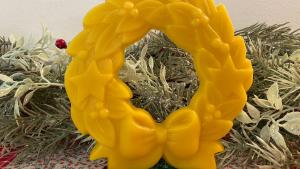 Beeswax Christmas Star Wreath Plain or Embellished