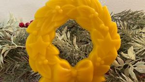 Beeswax Christmas Wreath Plain or Painted