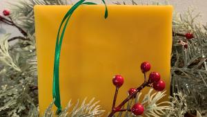 Beeswax Holiday Ornaments Wall Hanging or Plaque