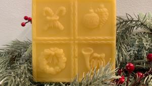 Beeswax Holiday Ornaments Wall Hanging or Plaque