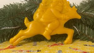 Beeswax  Santa Riding a Reindeer