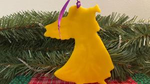 Beeswax Angel with Horn