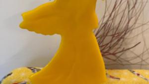 Beeswax Angel with Horn