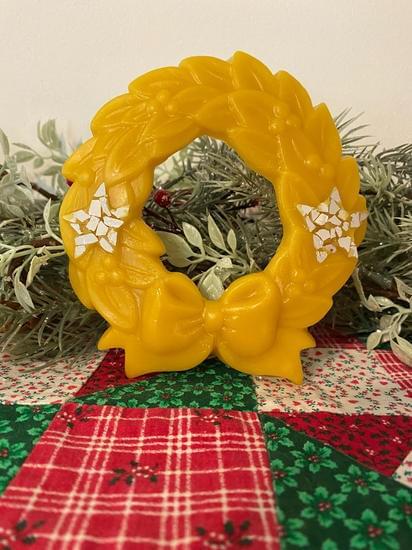Beeswax Christmas Wreath Plain or Painted