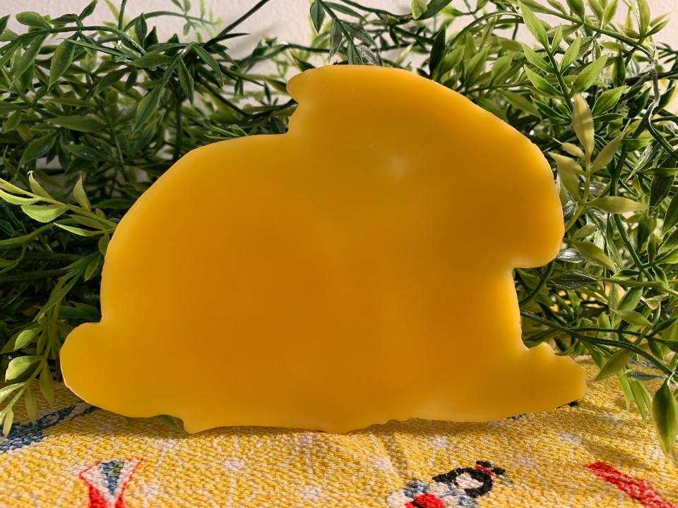 Beeswax Bunny in the Grass