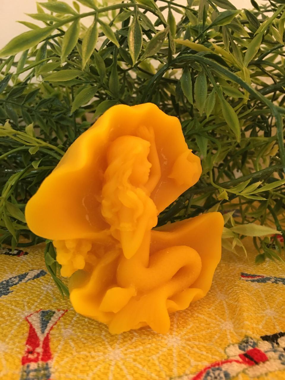 Beeswax Mermaid in a Conch Shell