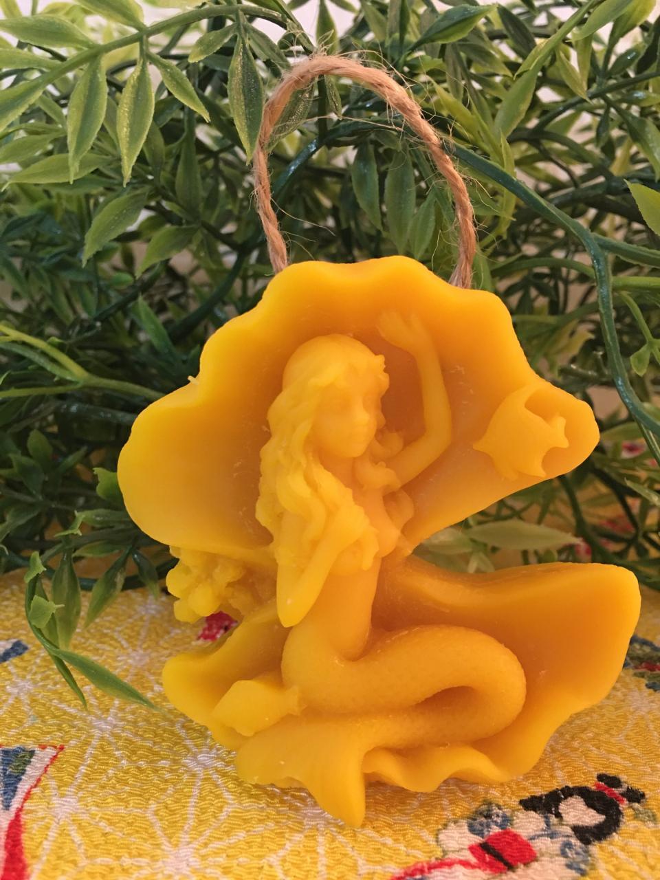 Beeswax Mermaid in a Conch Shell