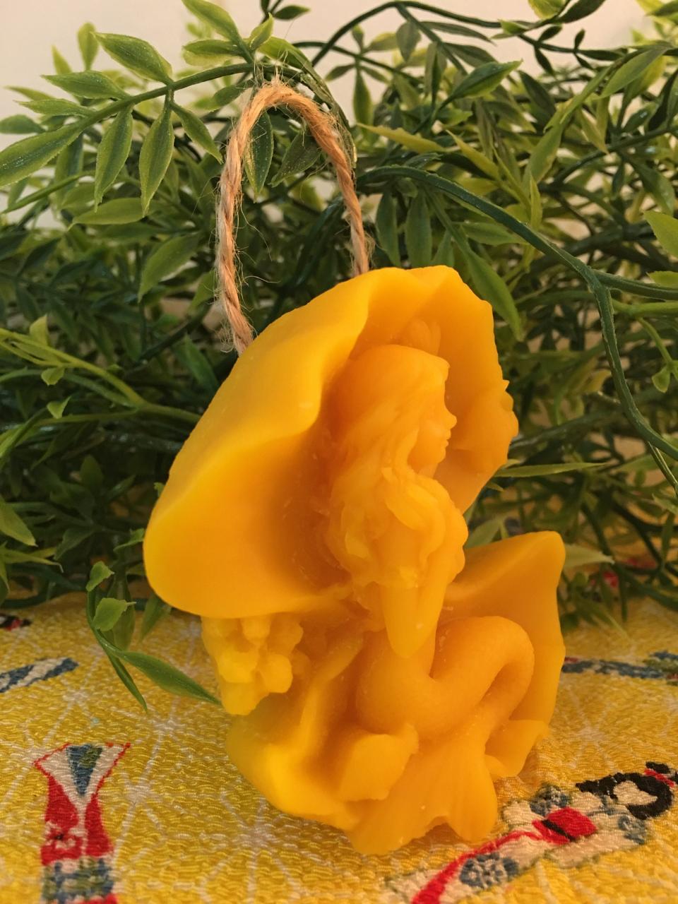 Beeswax Mermaid in a Conch Shell