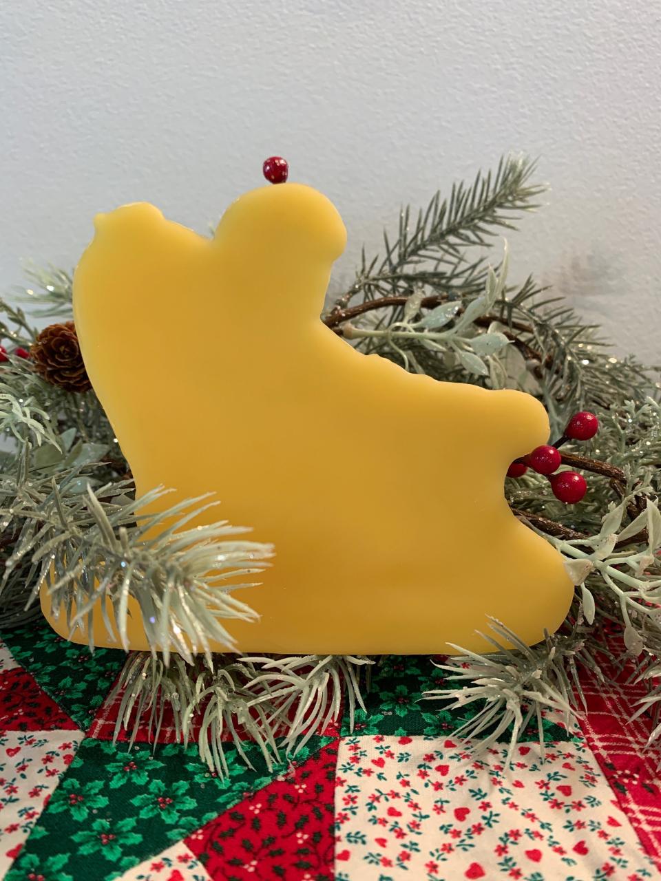 Beeswax Santa in Sleigh