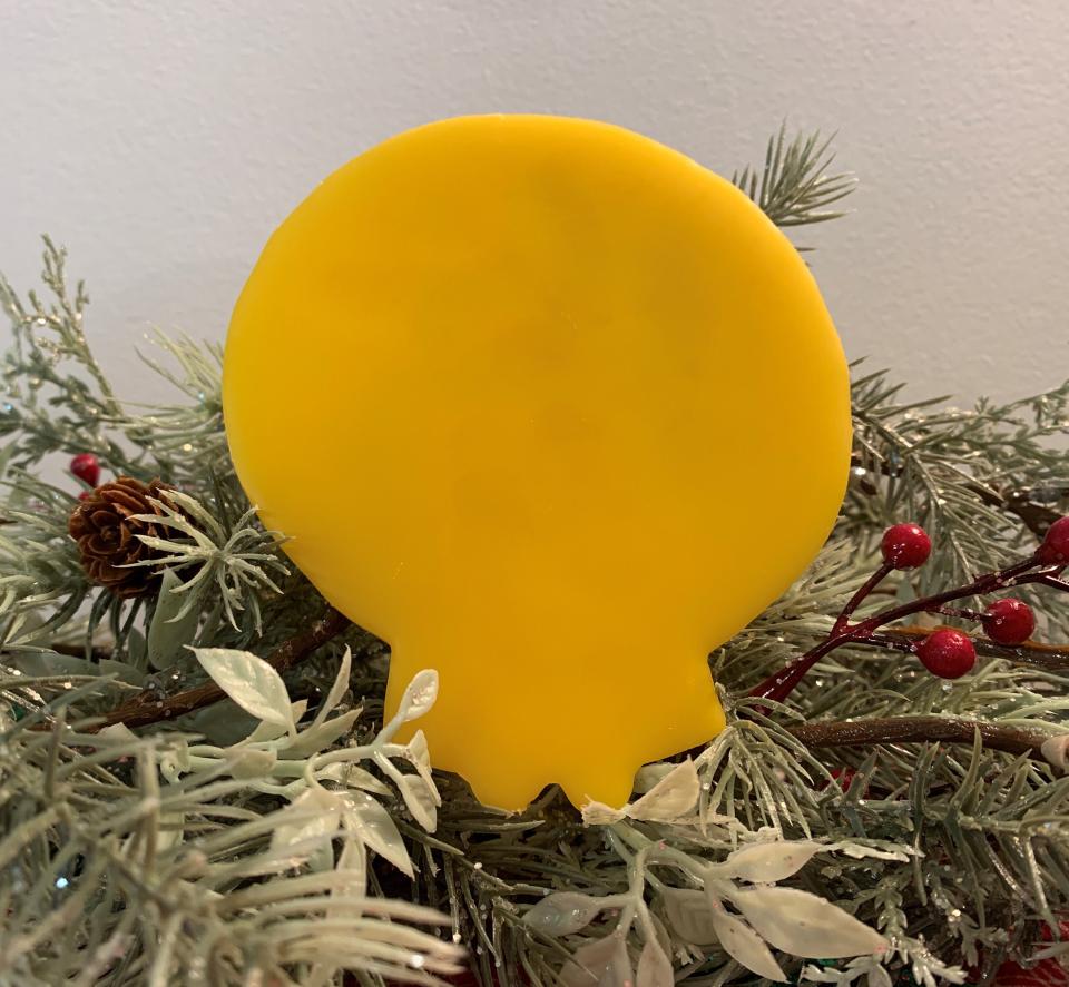 Beeswax Santa in the Moon