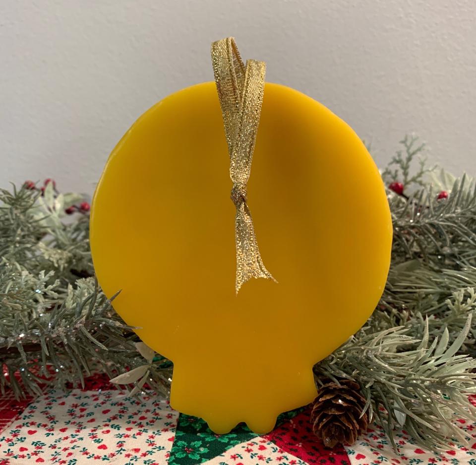 Beeswax Santa in the Moon