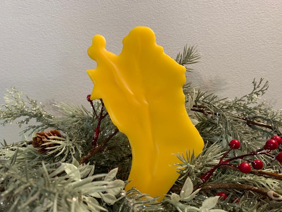 Beeswax Santa in a Stocking