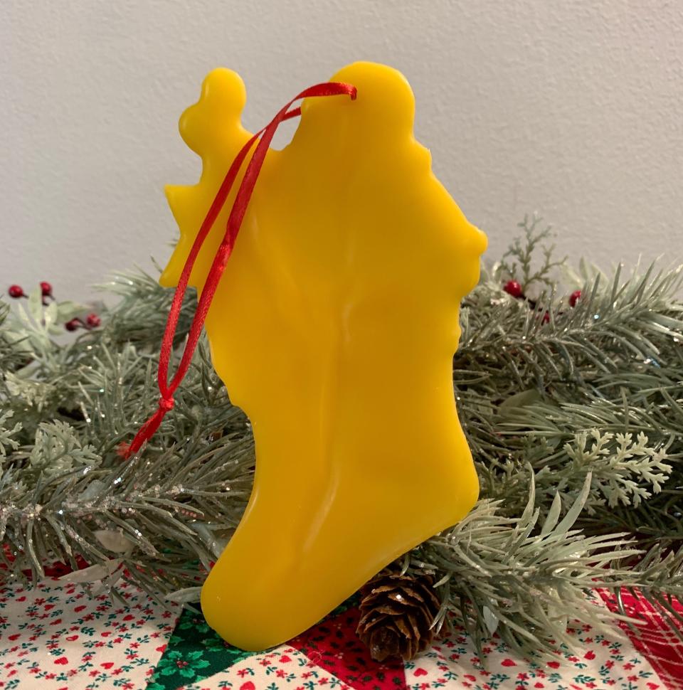 Beeswax Santa in a Stocking